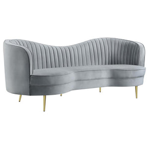 Adding a chic, mid-century inspired vibe, this elegant sofa delivers the magic of a fashionable interior design period while lending a sophisticated anchor piece to an upscale living space. Embrace the iconic kidney silhouette known for its era, making th