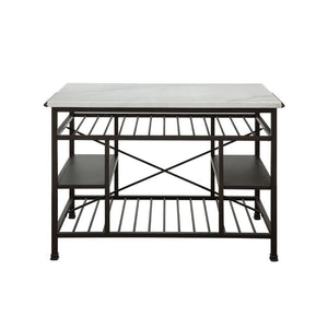  the design is both stylish and functional. The metal frame adds a touch of industrial imp