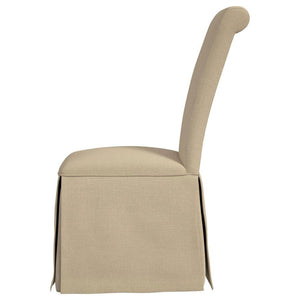 Shawna - Upholstered Skirted Dining Chair (Set of 2) - Khaki