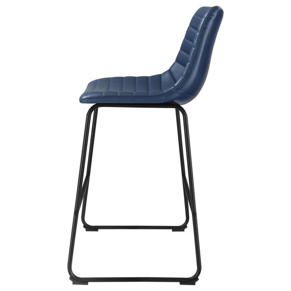 Zuni - Faux Leather Upholstered Counter Chair (Set of 2) - Blue