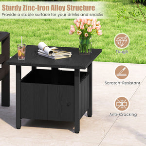 Sturdy zinc-iron alloy structure for enhanced stability<br>Ensure extra sturdiness with reinforced structure and sturdy supporting base<br>Maintain balance thanks to the adjustable foot pads<br>1.89" umbrella hole for most standard patio umbrellas (not in