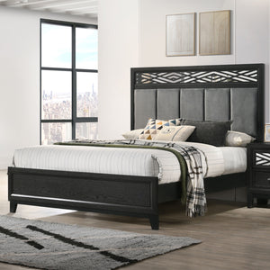 Obsidian - 5/0 Queen Bed - Black