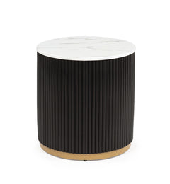 Elevate your living space with this elegantly modern cocktail group, designed to bring both sophistication and functionality to your home. Featuring a luxurious marble-inspired top, this group effortlessly exudes timeless elegance, while the sleek, vertic