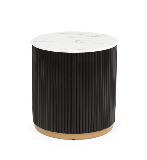 Elevate your living space with this elegantly modern cocktail group, designed to bring both sophistication and functionality to your home. Featuring a luxurious marble-inspired top, this group effortlessly exudes timeless elegance, while the sleek, vertic