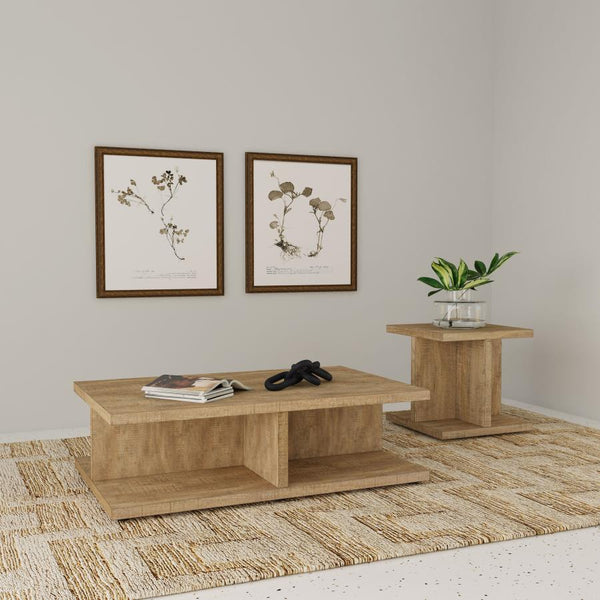Cortona - Square Engineered Wood End Side Table - Mango