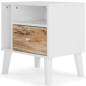 Piperton - Brown / White - One Drawer Night Stand