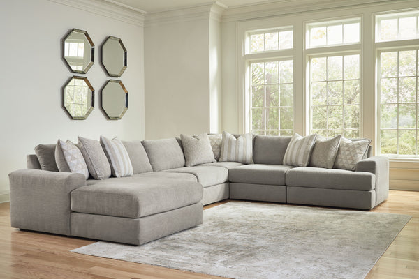 Avaliyah - Ash - 7 Pc. - 6-Piece Sectional With Laf Corner Chaise