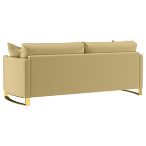 Corliss - Upholstered Curved Track Arm Sofa - Camel
