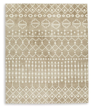 Inspired by ancient tribal patterns, this area rug showcases an eclectic mix of unique motifs in neutral hues. Its low pile height makes it ideal for high-traffic spaces. This area rug is machine washable for fuss-free cleaning.<br/><br/><b>Product Featur