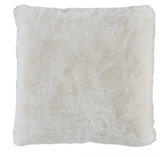 Soft, subtle and sensational. The plush feel of this faux rabbit fur pillow will drive you wild. Its white hue pairs with a variety of decor, from casual to contemporary.<br/><br/><b>Product Features</b><ul><li>Made of polyester</li><li>Soft polyfill</li>