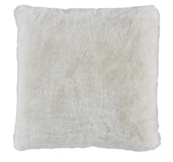 Soft, subtle and sensational. The plush feel of this faux rabbit fur pillow will drive you wild. Its white hue pairs with a variety of decor, from casual to contemporary.<br/><br/><b>Product Features</b><ul><li>Made of polyester</li><li>Soft polyfill</li>