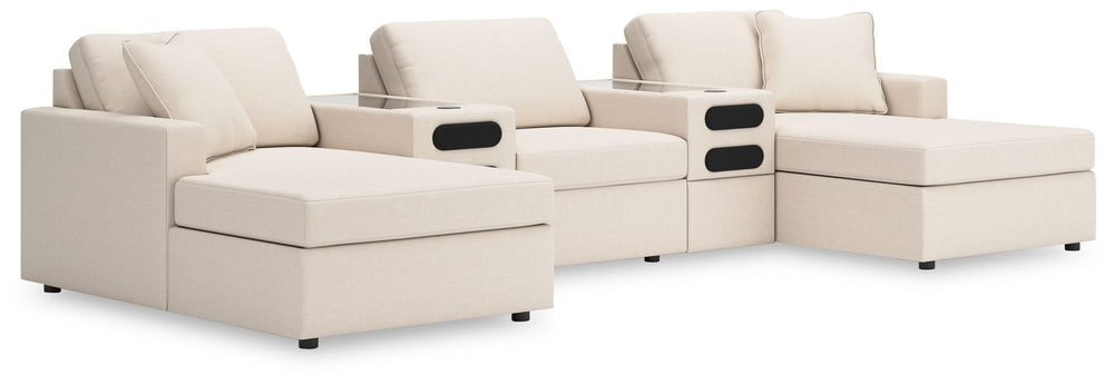 Looking cool and contemporary is great. But when it comes down to it, youâ€™re all about low-maintenance lounging. With the performance fabric on this sectional with chaise, cleaning spills is a breeze. Its customizable modular design caters to your ever-