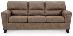 This decidedly modern sofa proves less is more, bringing simply inviting style to your living room. Take the guesswork out of decoratingâ€”its warm faux leather has a universal appeal, pairing with casual and contemporary aesthetics alike. All you need to