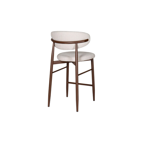 Royce - Counter Chair With Metal Frame (Set of 2) - Beige / Walnut