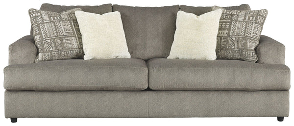 Flaunting a trendsetting silhouette, this sofa puts the contemporary in your contemporary home. Its â€œthree over twoâ€ profile eliminates the center seat cushion, giving you elongated plushness and deep seating. And the microfiber fabric satisfies your 