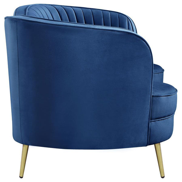 Sophia - Upholstered Channel Tufted Loveseat - Blue