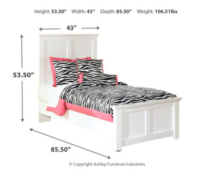 Bostwick Shoals - White - Twin Panel Bed