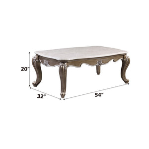 Elozzol - Coffee Table - Marble & Antique Bronze Finish
