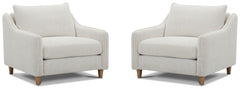 Whether you-'re curling up with a book or entertaining guests, our Chair and a Half provides the perfect combination of comfort and style. The wood feet in a natural finish add a distinctive touch and lend a modern vibe to the design. Exquisitely tailored