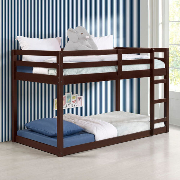 Make bedtime fun again with the Gaston Loft Bed. This sturdy piece was carefully crafted with selected solid pine wood. Easy access guardrails are included for added safety. As well as a built-in ladder for easy access to and from the top bed. Featuring a