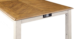 Amy - 5 Piece Counter Dining Set (Table With Storage & 4 Chairs) - 2 Tone Bisque