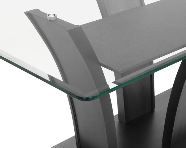 Camelia - 5 Piece Dining Room Set - Black / Pearl Silver