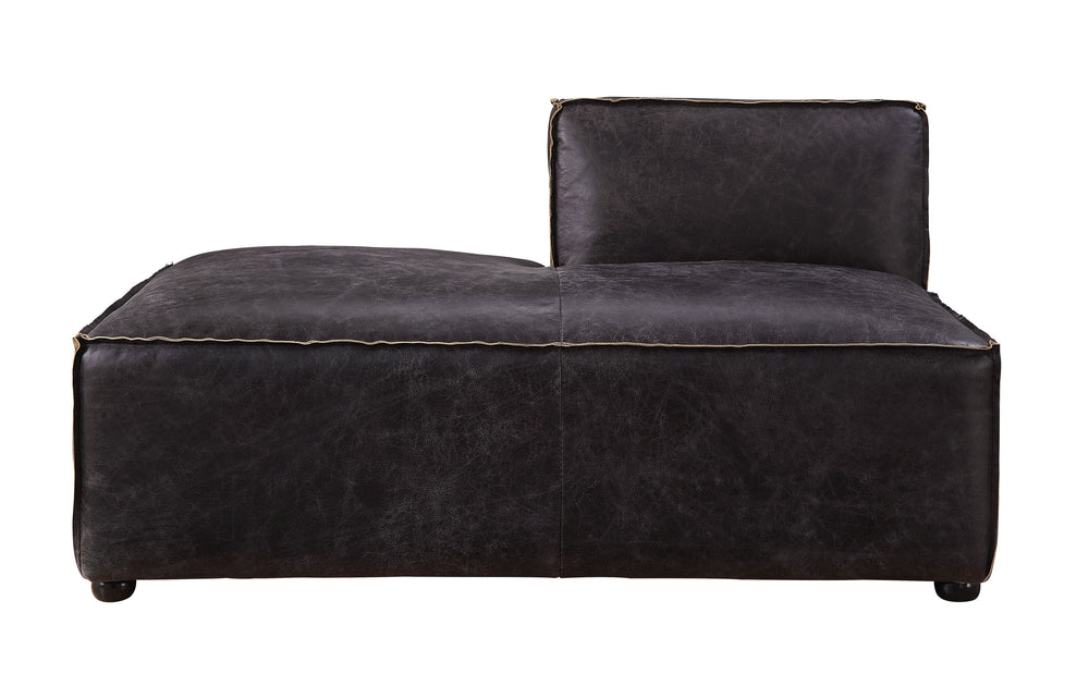 â€¢ Leg Height: 2-"<br/><br/><b>Product Features</b><ul><li>Case: 1Pc/1Ctn</li><li>Finish: Antique Slate Top Grain Leather</li><li>Style: Contemporary</li><li>Materials: Upholstery, Wood Leg</li></ul><br/>