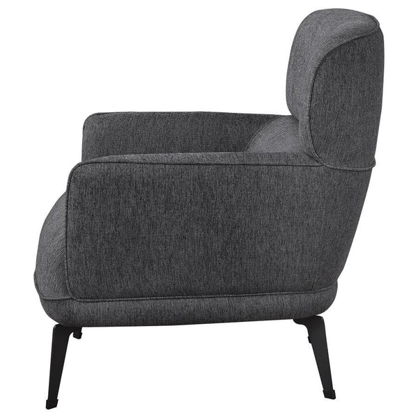 Andrea - Upholstered Crecent Arm Accent Chair - Gray