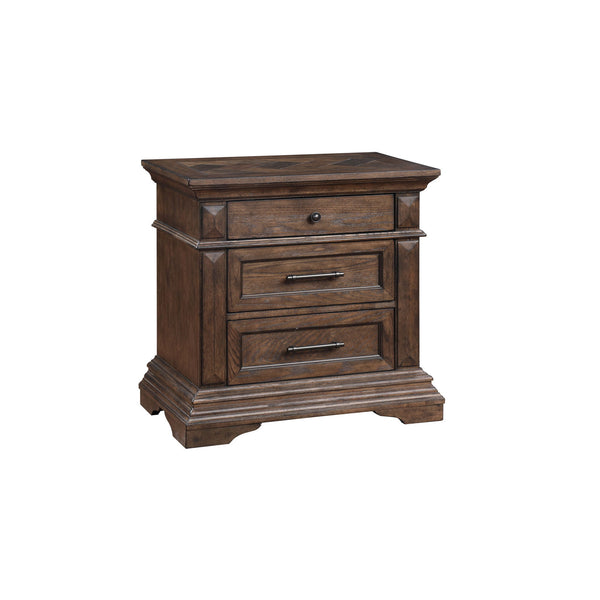 Discover the Mar Vista Nightstand, a testament to craftsmanship and timeless design. Constructed with solid Rubberwood and Oak veneers, this nightstand promises enduring strength and stability. Its rich walnut finish, achieved through meticulous distressi