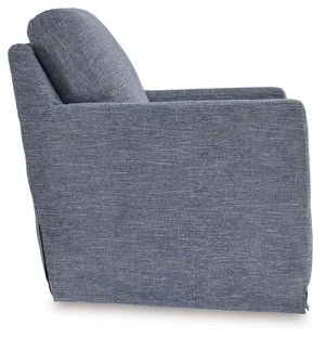 Nenana Next-Gen Nuvella - Denim - Swivel Glider Accent Chair