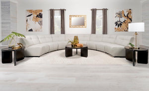Charlotte - 8 Piece Upholstered Modular Sectional Sofa - Ivory