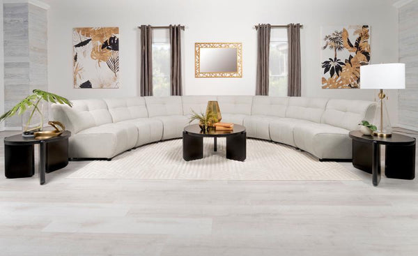 Charlotte - 8 Piece Upholstered Modular Sectional Sofa - Ivory