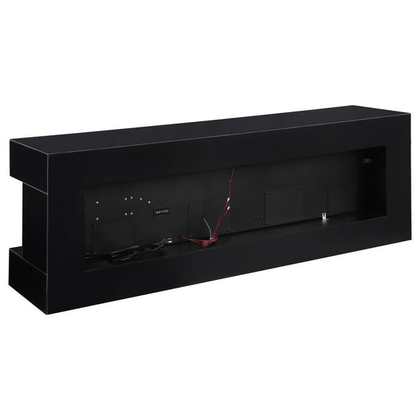 Vallerie - TV Stand With Visual Flame Box - Black