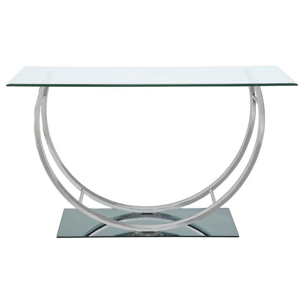  contemporary appeal. The curved frame