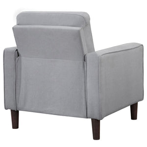 Bowen - Upholstered Track Arm Tufted Accent Chair - Gray