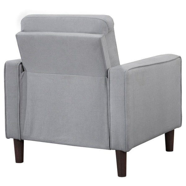Bowen - Upholstered Track Arm Tufted Accent Chair - Gray
