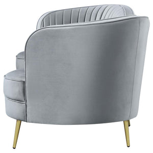Sophia - Upholstered Channel Tufted Sofa - Gray