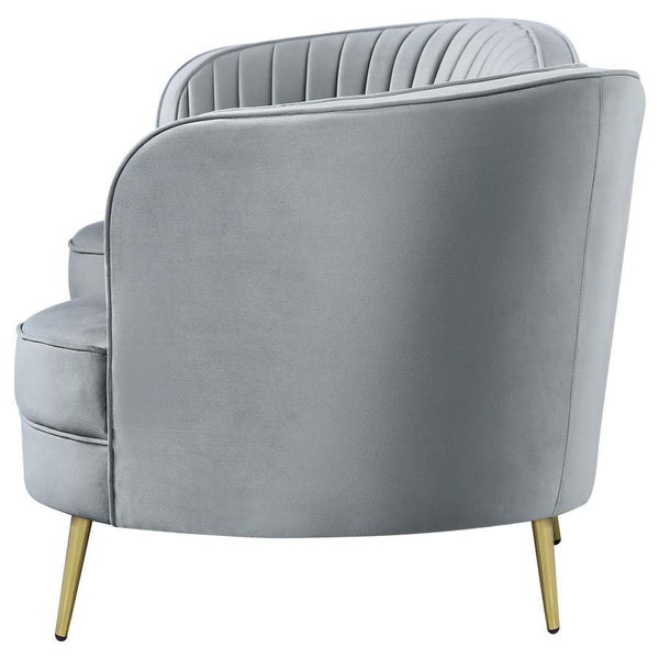 Sophia - Upholstered Channel Tufted Sofa - Gray