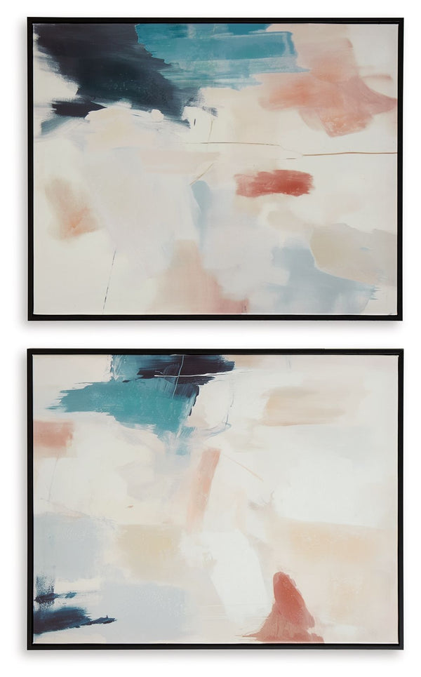  white and cream softly speak volumes from the canvas. Hand-painted embellishment adds dimension that makes it all the