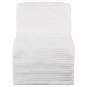 Drayton - Upholstered Curved Armless Accent Chair - Ivory