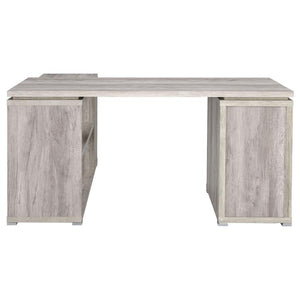 Yvette - 3-Drawer L-Shape Computer Desk - Gray Driftwood