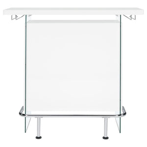 Acosta - Freestanding Home Bar Wine Cabinet - White High Gloss
