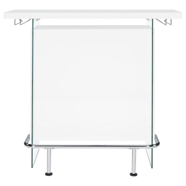 Acosta - Freestanding Home Bar Wine Cabinet - White High Gloss