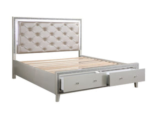 Sliverfluff - Queen Bed - PU & Champagne Finish - 60"
