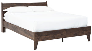 Calverson - Mocha - Queen Panel Platform Bed