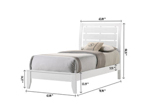 Evan - Twin Bed - White