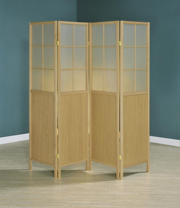  this transitional four-panel room divider is the perfect solution in large bedrooms and open concept living spaces. It features four panels