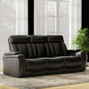 Royce - Power Reclining Sofa And Loveseat - Black