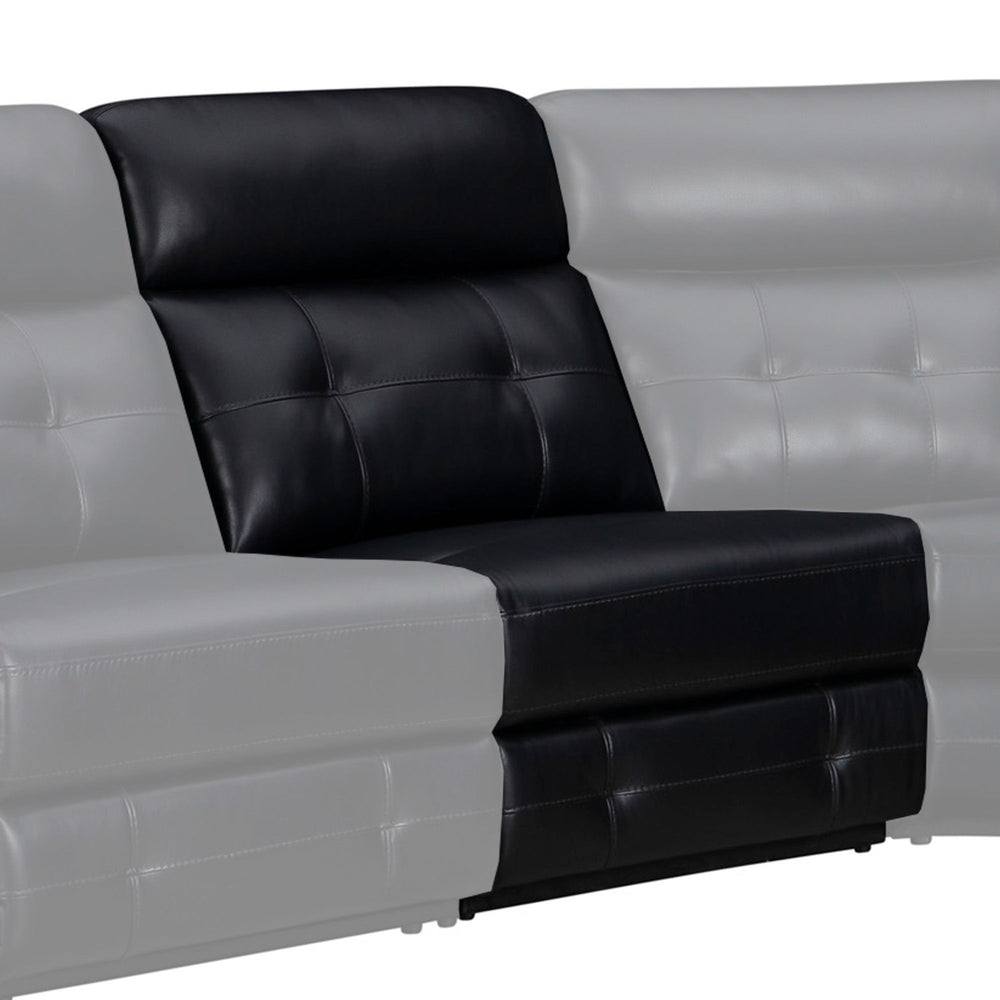 Innovative modular design ensures this sectional can be configured to complement any space<br/><br/><b>Product Features</b><ul><li>Manual recline</li><li>Inherently cleanable faux leather</li><li>Padover track arms with contrast stitching</li><li>Detail t