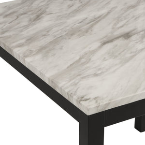 Celeste - 5 Piece Marble Finish Counter Dining Set (Table & 4 Chairs) - Gray